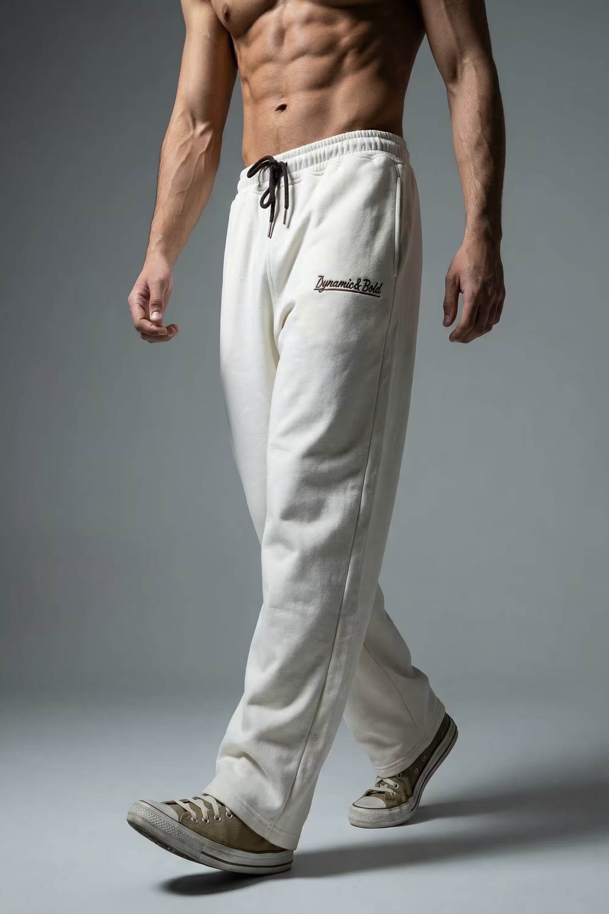 White Premium French Terry Sweatpants
